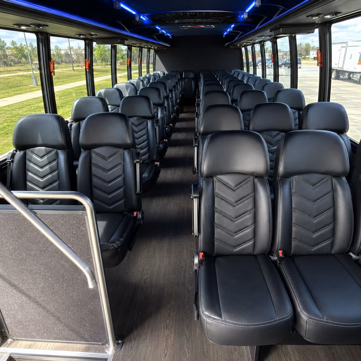 cedar park 25 passenger minibus inside