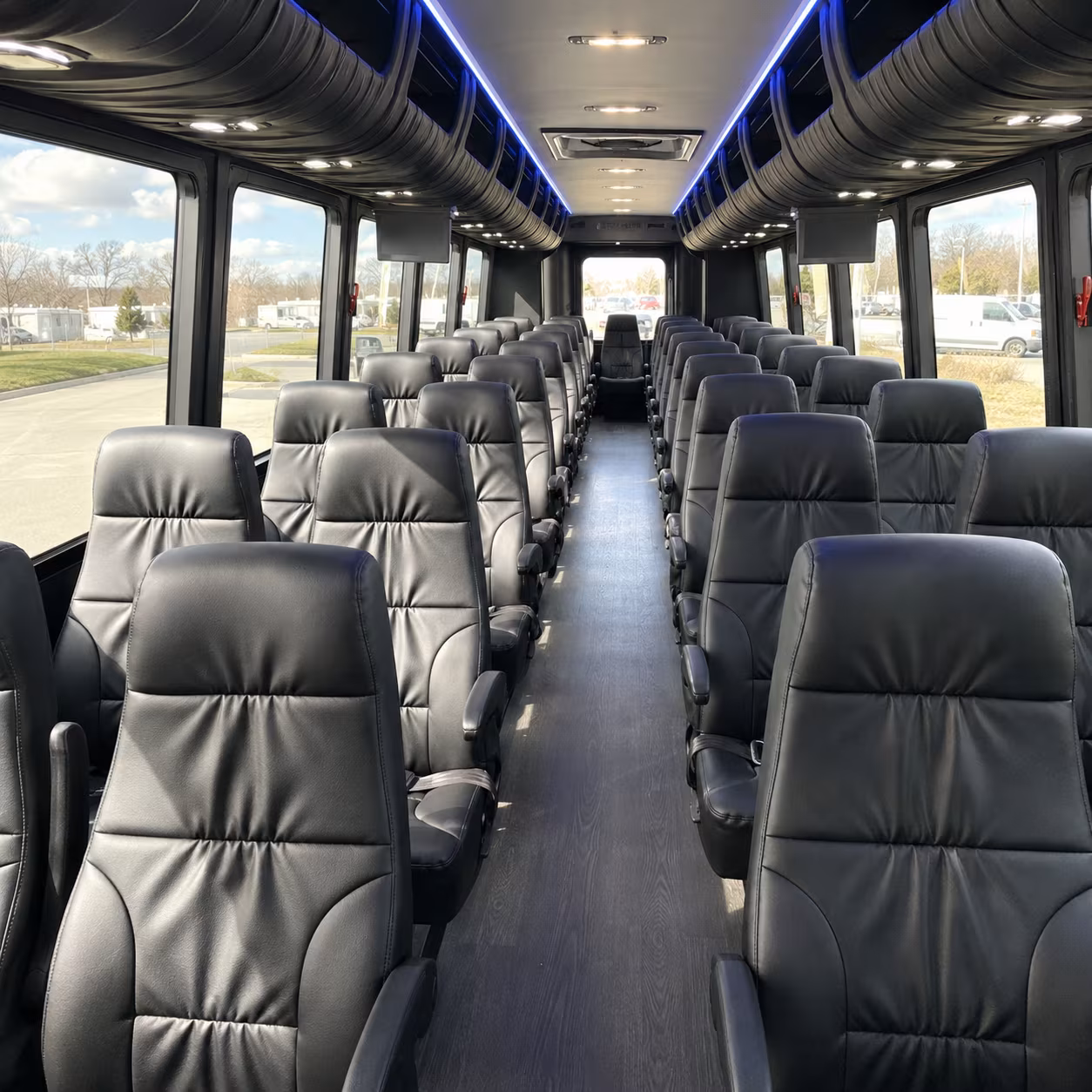 cedar park 25 passenger minibus interior
