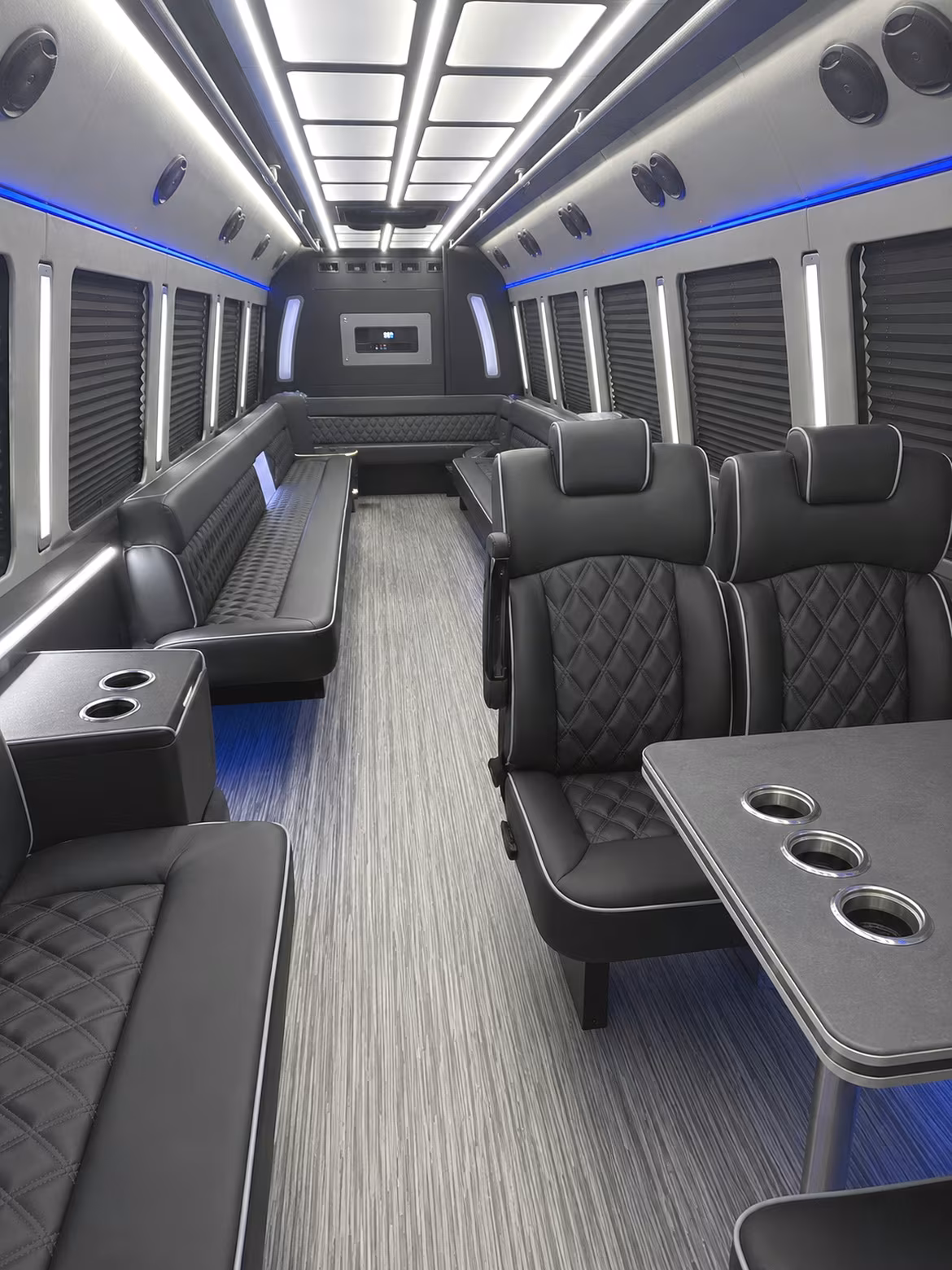 cedar park 25 passenger party bus inside
