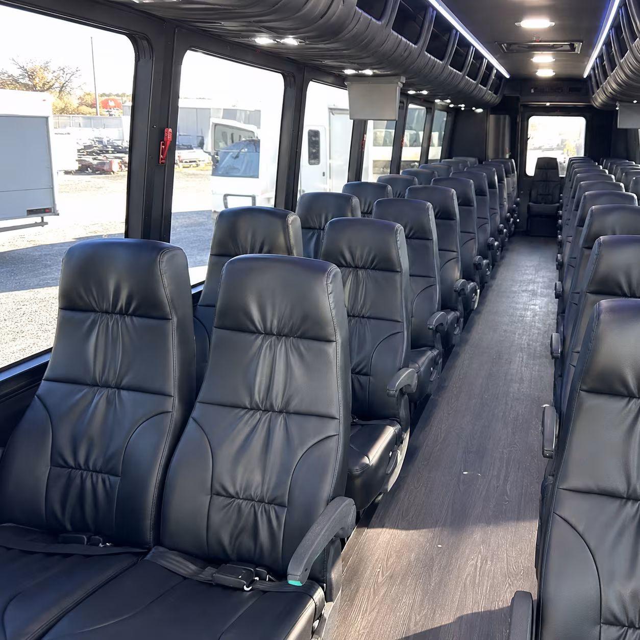 cedar park 28 passenger minibus interior