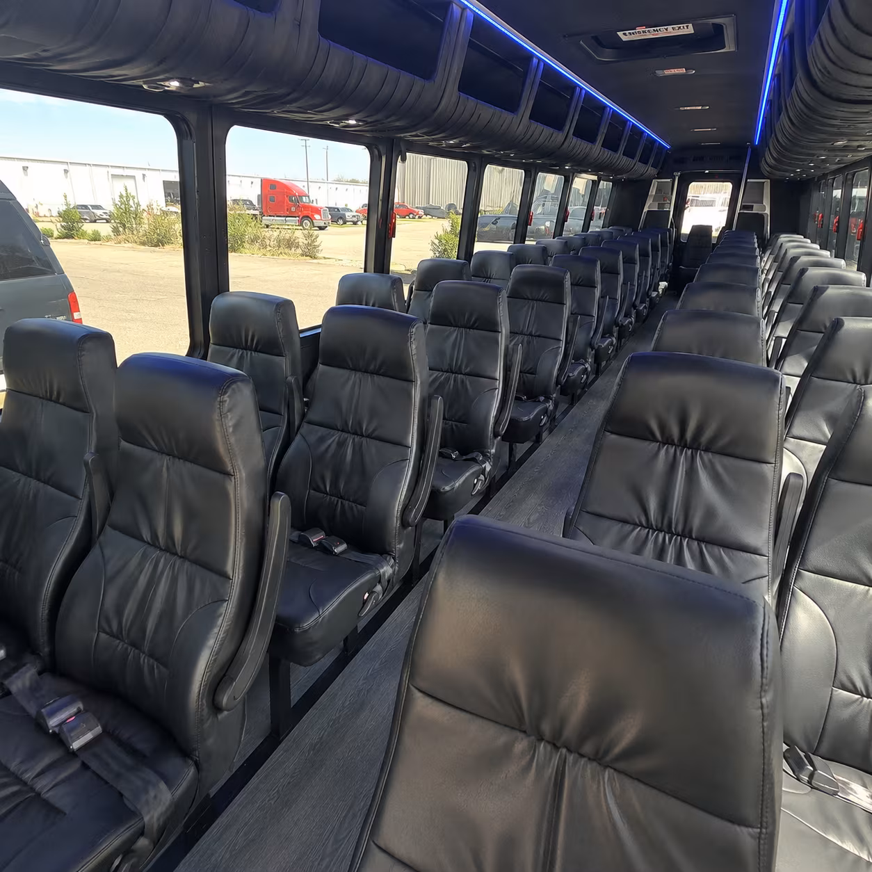 cedar park 30 passenger minibus inside