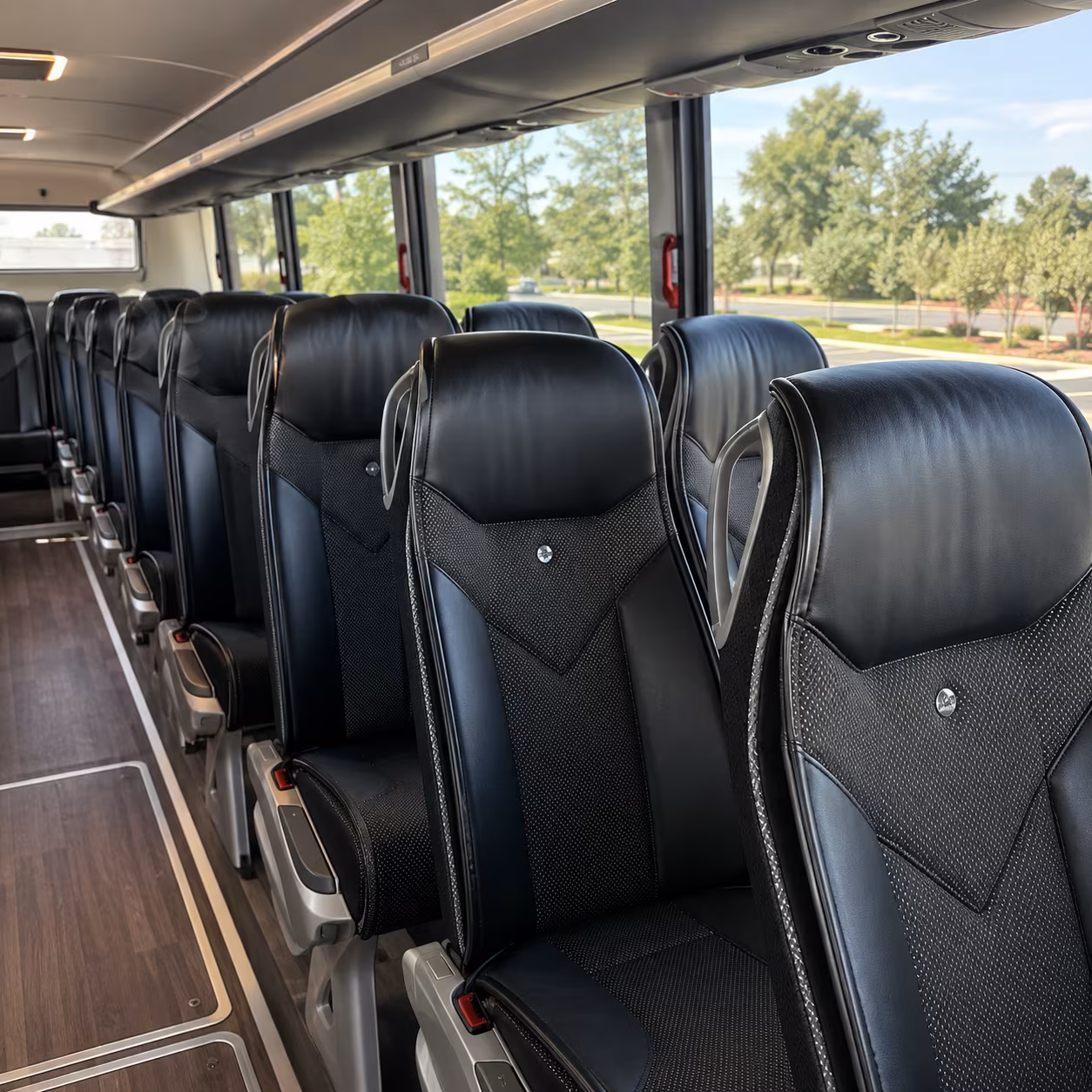 cedar park 45 passenger charter bus interior