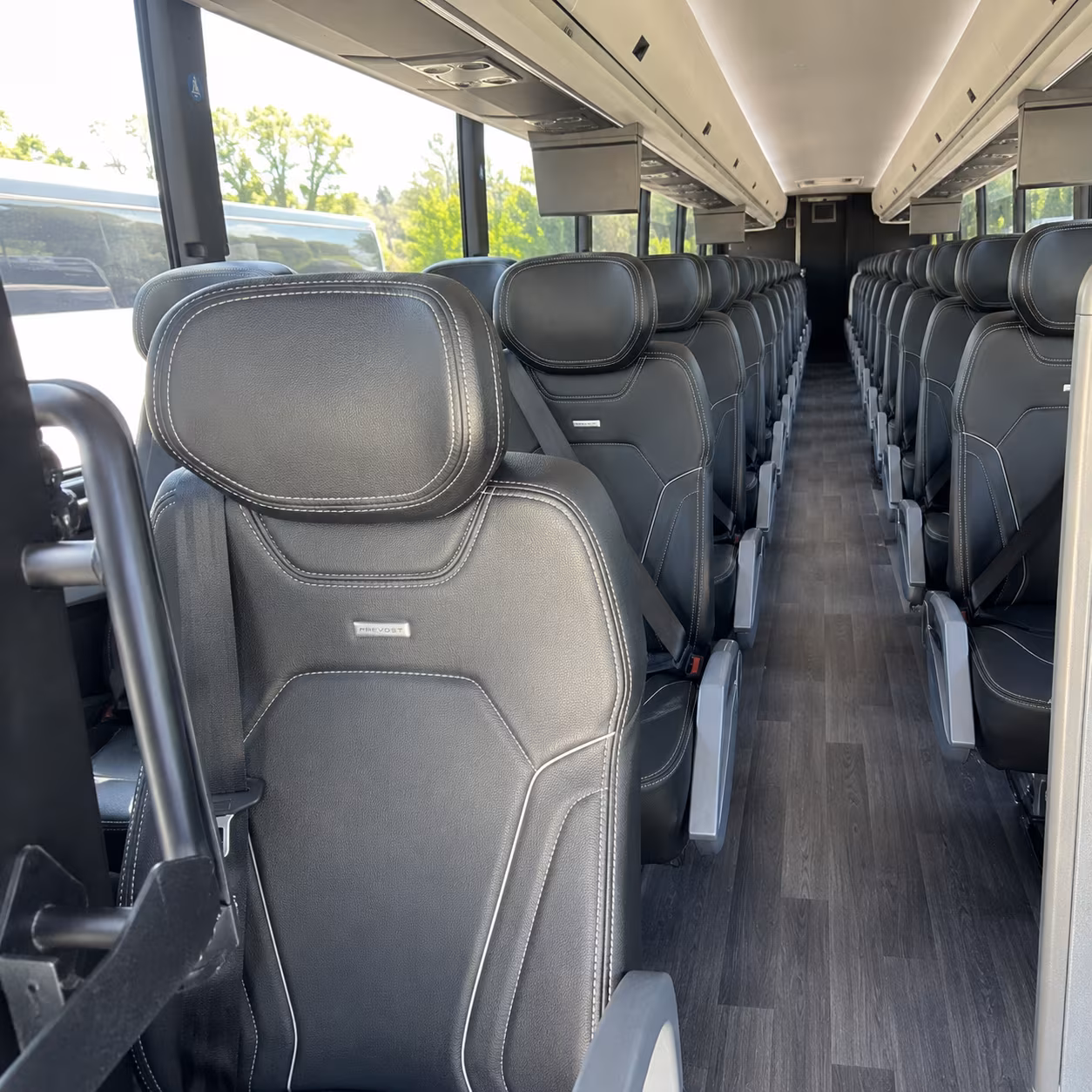 cedar park 47 passenger charter bus interior