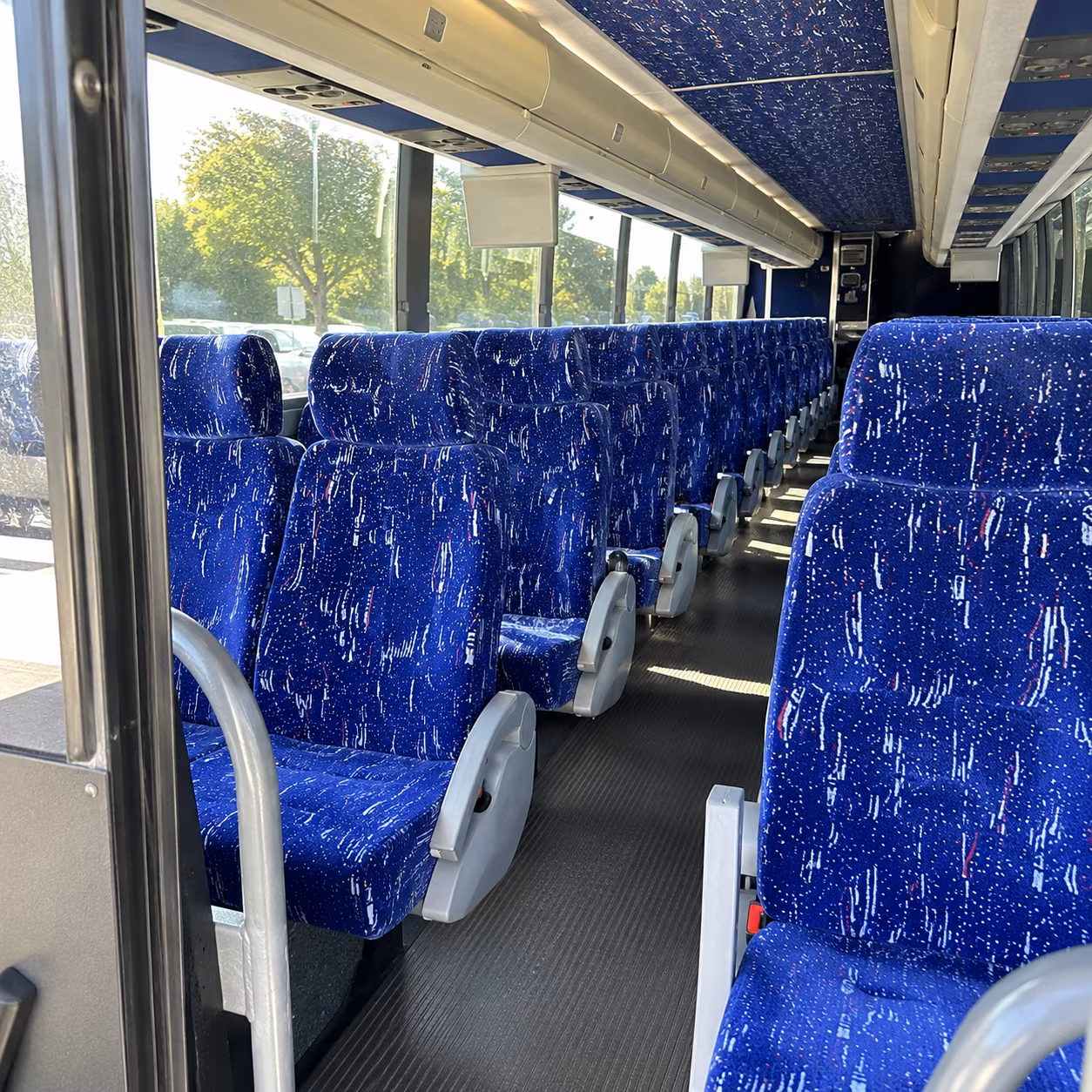 cedar park 50 passenger charter bus inside
