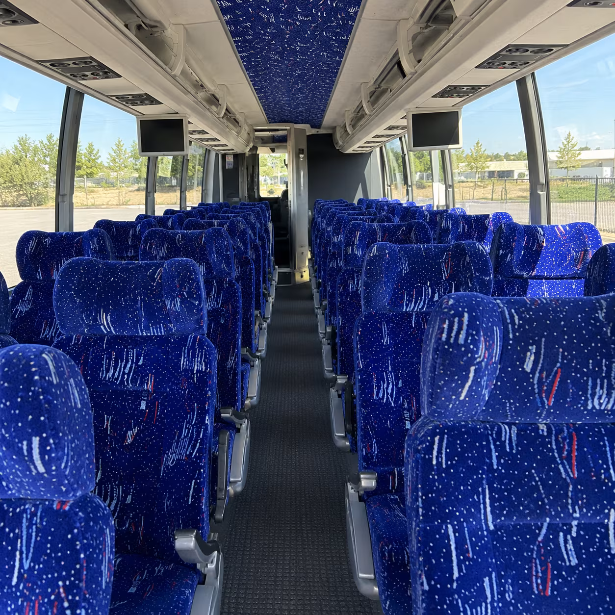 cedar park 54 passenger charter bus interior