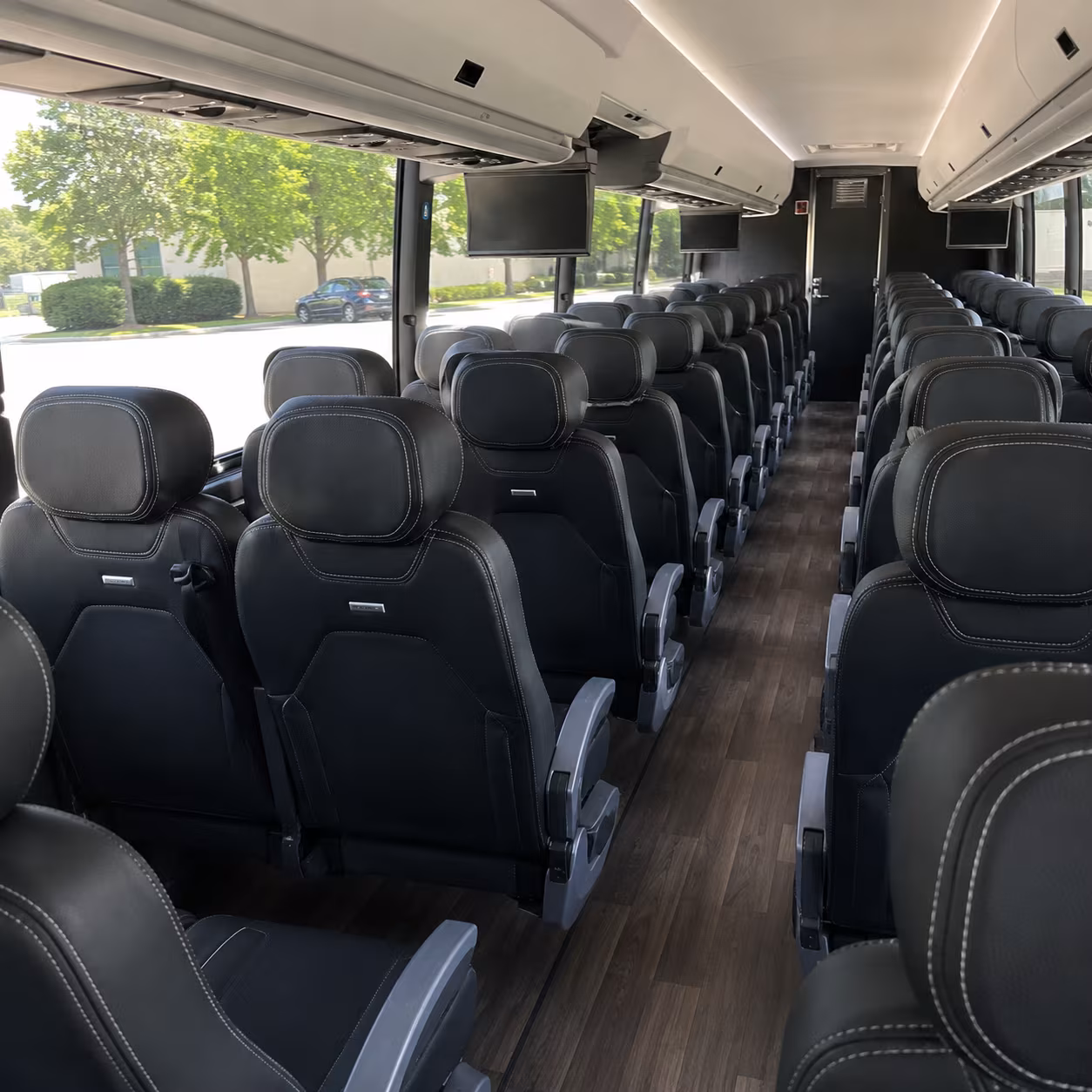 cedar park 56 passenger charter bus interior